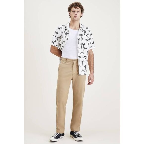 Dockers Mens Straight Fit Smart 360 Flex Linen-Blend Chino Pants Harvest-38x29 - Picture 1 of 6